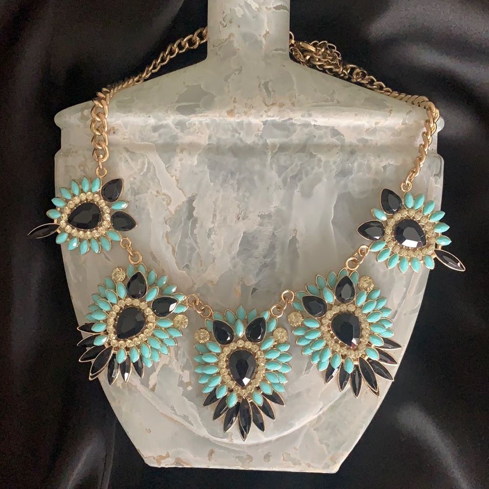 2/$35 Blue/Black Statement Necklace